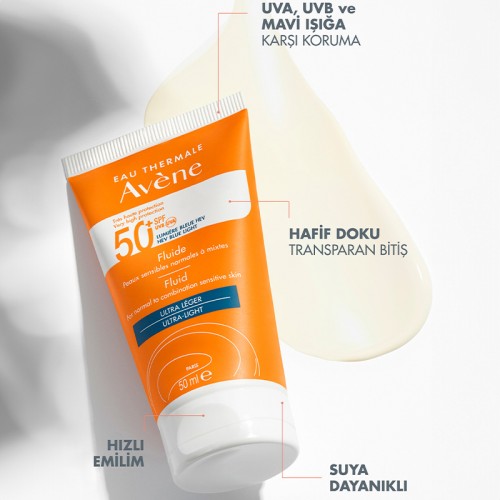 Avene Fluide SPF 50+ Güneş Koruyucu Bakım Kremi 50ml
