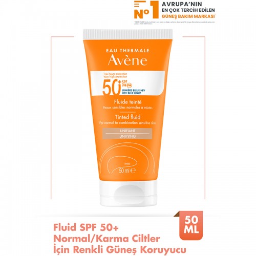 Avene Fluide Teinte SPF 50+ Renkli Güneş Koruyucu 50ml