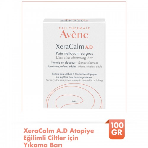 Avene XeraCalm A.D Ultra Rich Cleansing Bar - Atopi Eğilimli Ciltler İçin Yıkama Sabunu 100gr
