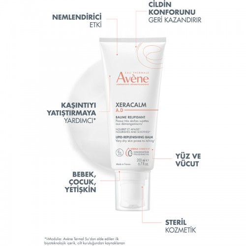Avene XeraCalm A.D Lipid-Replenishing Balm - Atopi Eğilimli Ciltler İçin Nemledirici Balsam 200ml