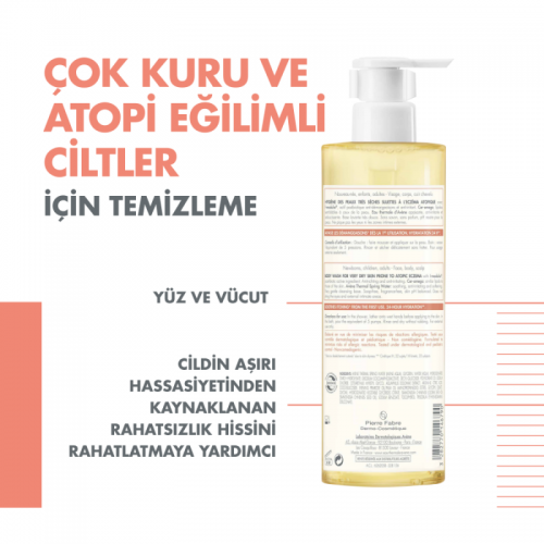Avene XeraCalm A.D Lipid-Replenishing Cleansing Oil - Atopiye Eğilimli Ciltler İçin Temizleme Yağı 400ml