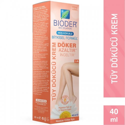 Bioder Tüy Dökücü Krem Hassas Ciltler 40ml
