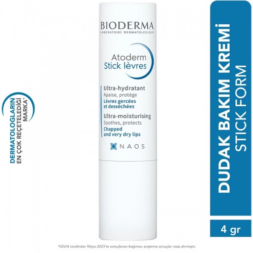 Bioderma Atoderm Levres Lipstick - Dudak Bakım Kremi 4gr