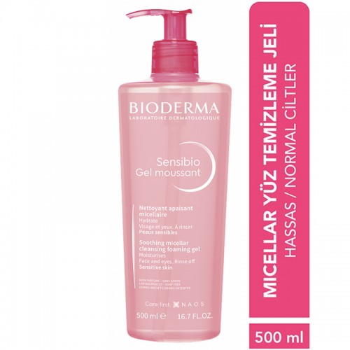 Bioderma Sensibio Foaming Gel - Hassas Ciltler için Temizleyici Jel 500ml