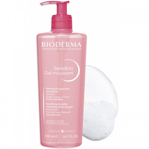Bioderma Sensibio Foaming Gel - Hassas Ciltler için Temizleyici Jel 500ml