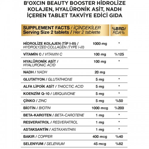 Bioxcin Beauty Booster Collagen - Takviye Edici Gıda 60 Tablet