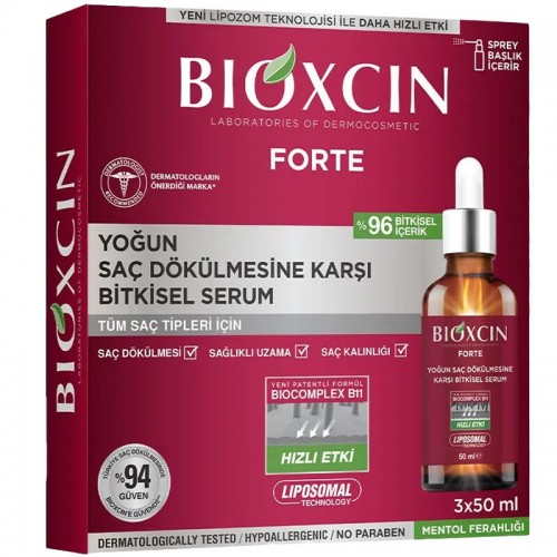 Bioxcin Forte Yoğun Saç Dökülmesine Karşı Bitkisel Serum 3x50ml