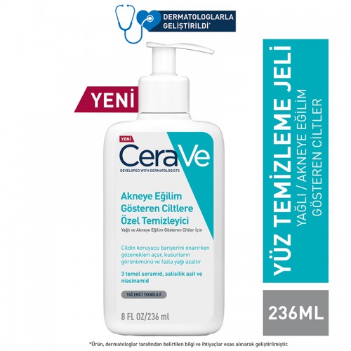 CeraVe Akneye Eğilim Gösteren Ciltler için Temizleyici 236ml