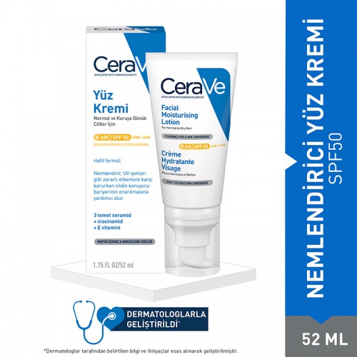 CeraVe Facial Moisturising Lotion SPF50 -Nemlendirici Bakım Losyonu 52ml