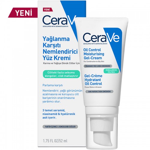 CeraVe Oil Control Moisturizing Gel Cream - Yağlanma Karşıtı Nemlendirici Krem 52ml