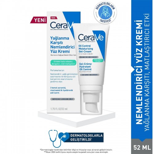 CeraVe Oil Control Moisturizing Gel Cream - Yağlanma Karşıtı Nemlendirici Krem 52ml