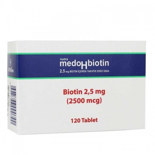 Dermoskin Medohbiotin Biotin 2.5mg - Takviye Edici Gıda 120 Tablet