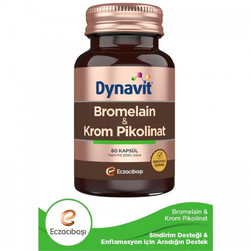 Dynavit Bromelain - Krom Pikolinat Takviye Edici Gıda 60 Kapsül