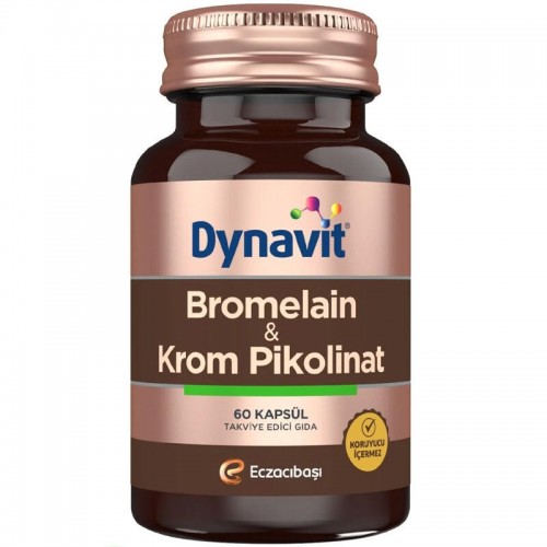 Dynavit Bromelain - Krom Pikolinat Takviye Edici Gıda 60 Kapsül