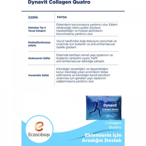 Dynavit Collagen Quatro - Takviye Edici Gıda 1250 mg x 30 Saşe