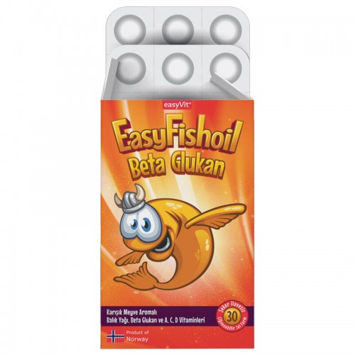 EasyFishoil Beta Glukan - Çiğnenebilir Jel Form 30 Tablet