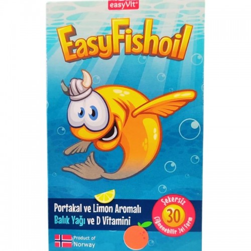 EasyFishoil Omega3 & D Vitamini İçeren Takviye Edici Gıda 4-10Yaş 45gr