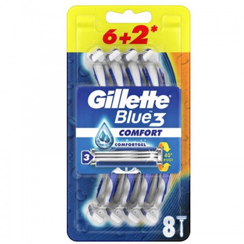 Gillette Blue3 Comfort Kullan At Tıraş Bıçağı 8'li