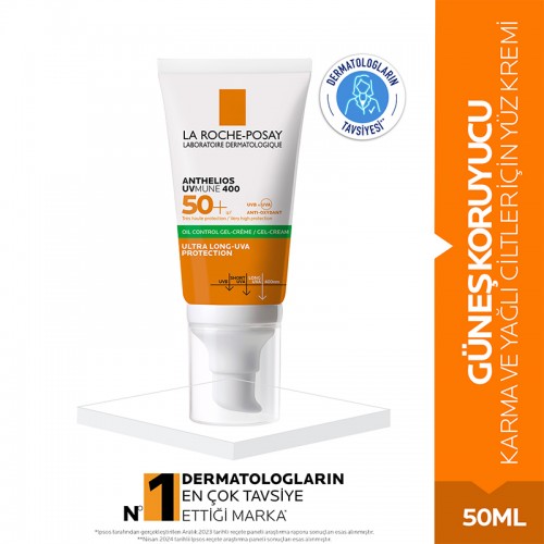 La Roche Posay Anthelios Dry Touch Gel-Cream SPF50+ Güneş Koruyucu 50ml