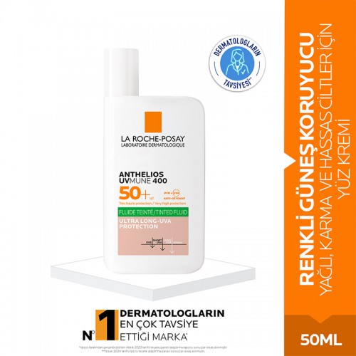 La Roche Posay Anthelios SPF 50+ Oil Control Fluid - Renkli Güneş Kremi 50ml