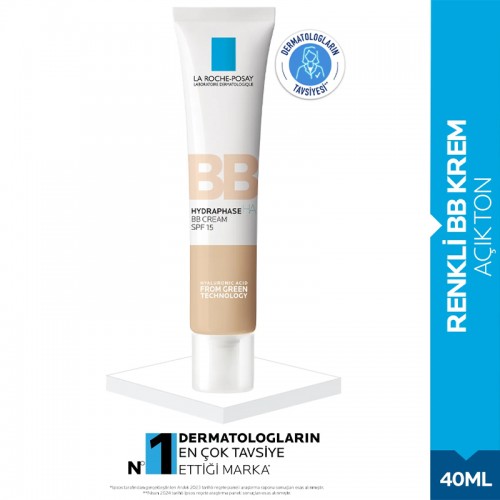 La Roche Posay Hydraphase HA BB Cream SPF 15+ Renkli Nemlendirici Light 40ml