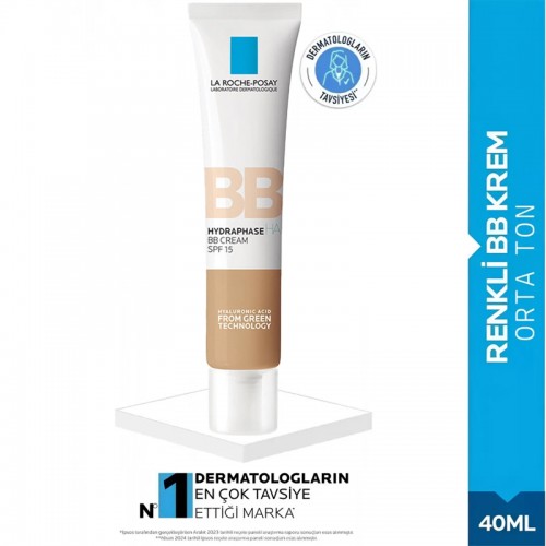 La Roche Posay Hydraphase HA BB Cream SPF 15+ Renkli Nemlendirici Medium 40ml