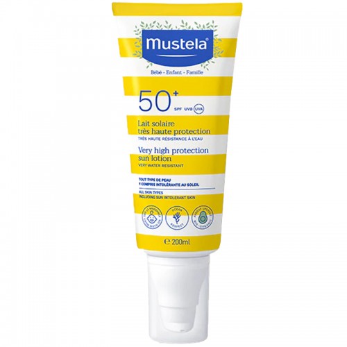 Mustela Sun Lotion SPF 50+ Yüksek Koruma Faktörlü Güneş Losyonu 200ml