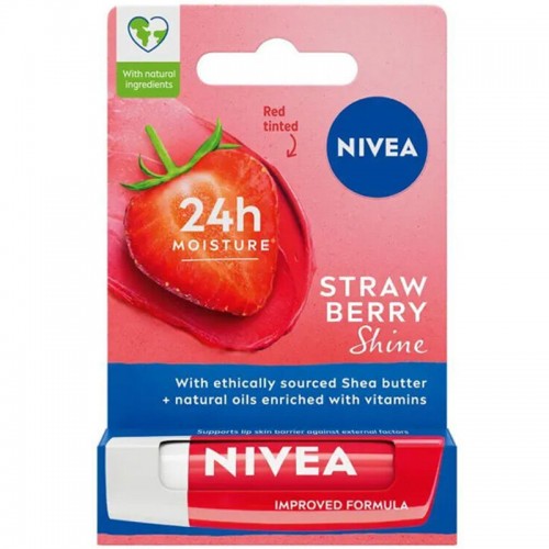 Nivea Essential Care Fruity Shine - Çilek Özlü Dudak Kremi 4,8gr