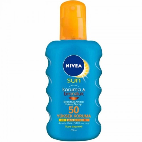 Nivea Sun Koruma & Bronzluk SPF 50 - Bronzluk Arttırıcı Güneş Spreyi 200ml