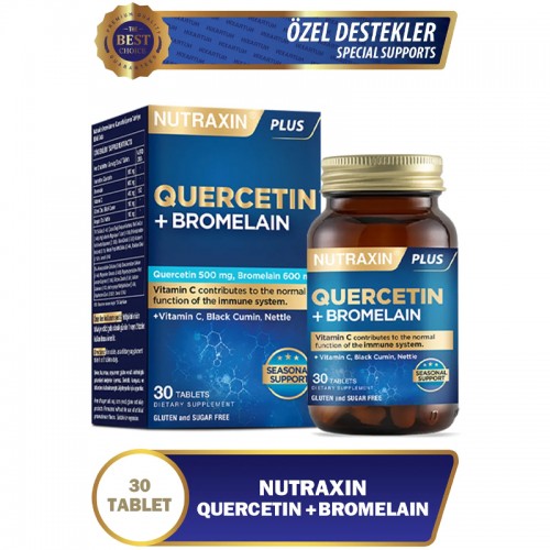 Nutraxin Plus Quercetin Bromelain - Takviye Edici Gıda 30 Tablet