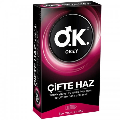 Okey Çifte Haz Prezervatif 10'lu