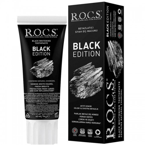 Rocs Black Beyazlatıcı Siyah Diş Macunu 60ml