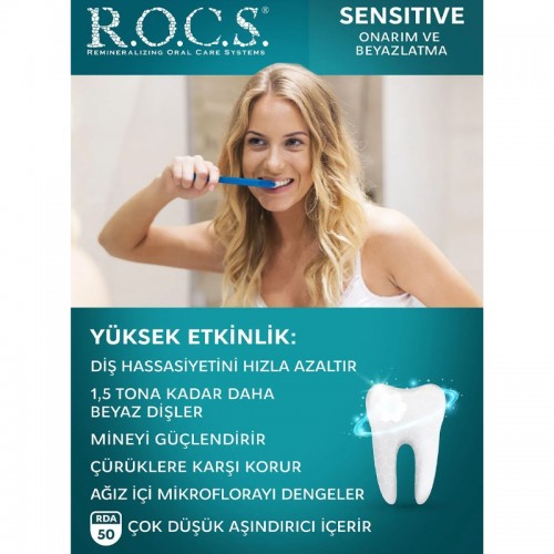 Rocs Sensitive Repair & Whitening - Beyazlatıcı Diş Macunu 75ml