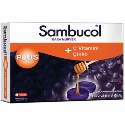 Sambucol Plus Kara Mürver Ekstresi Takviye Edici Gıda 20 Pastil