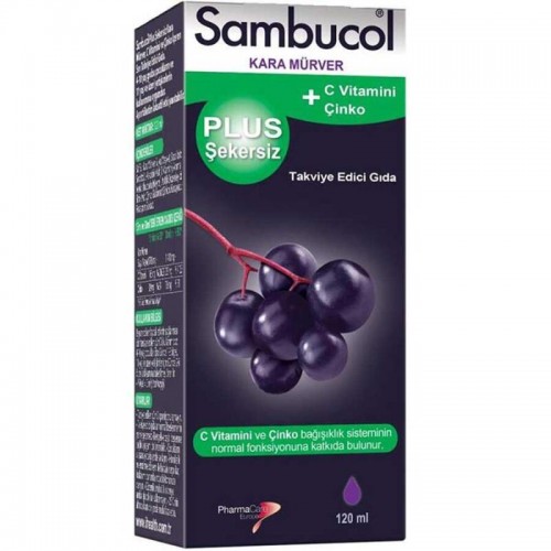 Sambucol Plus Şekersiz Takviye Edici Gıda - Kara Mürver Ekstresi 120ml