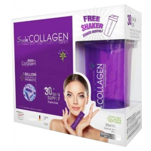 Suda Collagen Kolajen Toz Takviye Edici Gıda - Karpuz Aromalı 30 Günlük Kür 8000mg