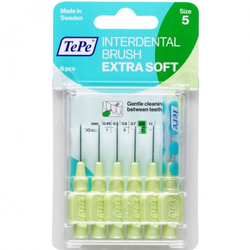 Tepe Blister Extra Arayüz Fırçası 0.8 mm Yeşil 6'lı