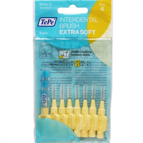 Tepe Extra Soft Arayüz Fırçası 0.7 mm Sarı