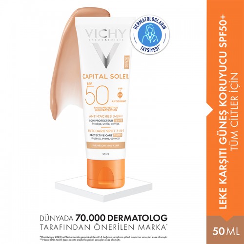 Vichy Capital Soleil Anti Dark Spots SPF 50+ Güneş Koruyucu 50ml