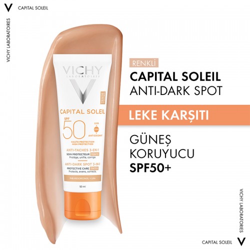 Vichy Capital Soleil Anti Dark Spots SPF 50+ Güneş Koruyucu 50ml