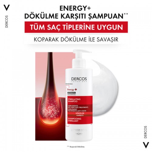 Vichy Dercos Energisant Shampoo - Dökülme Karşıtı Bakım Şampuanı 400ml