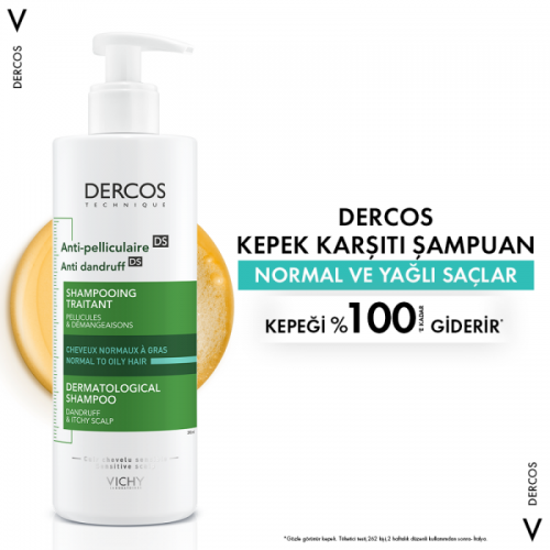 Vichy Dercos Shampoo - Yağlı Saçlar İçin Kepek Karşıtı Şampuan 390ml