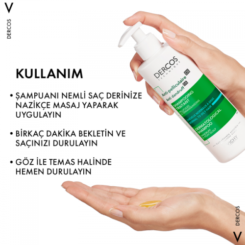 Vichy Dercos Shampoo - Yağlı Saçlar İçin Kepek Karşıtı Şampuan 390ml