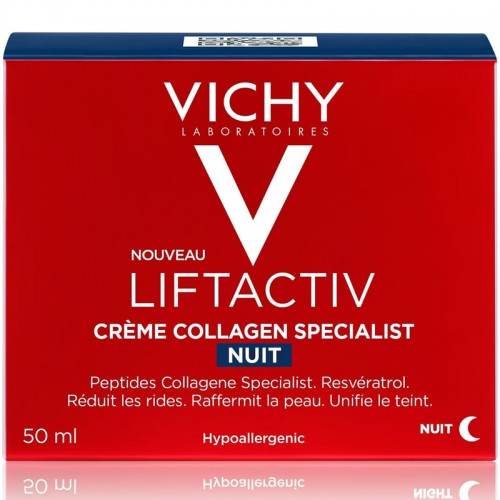 Vichy Liftactiv Collagen Specialist - Yaşlanma Karşıtı Gece Bakım Kremi 50ml