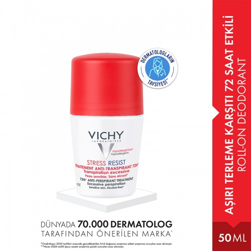 Vichy Stress Resist 72H - Terleme Karşıtı Deodorant Roll-On Yoğun Kontrol 50ml
