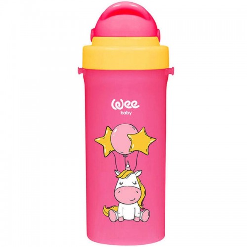 Wee Baby Renkli Pipetli Bardak Pembe 300ml 6+ Ay