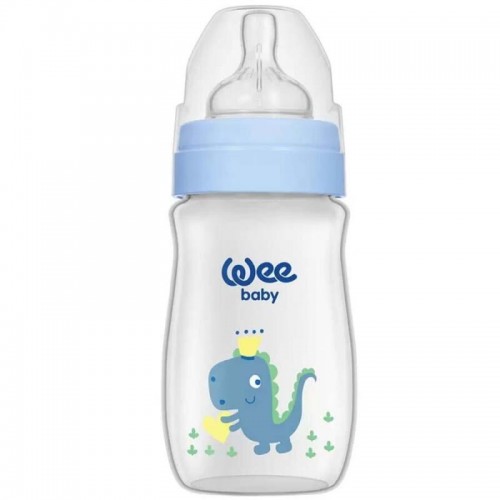 Weebaby Klasik Geniş Ağızlı PP Biberon - Mavi 250ml 0-6+Ay