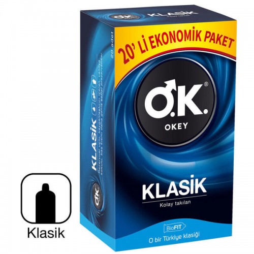 Okey Klasik Prezervatif Ekonomik 20'li