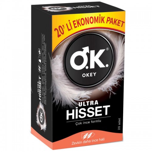 Okey Ultra Hisset Prezervatif Ekonomik 20'li