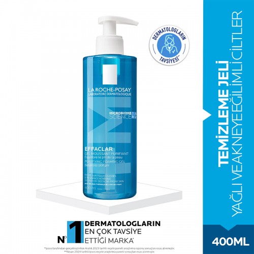 La Roche Posay Effaclar Jel Yağlı Ve Akneye Eğilimli Ciltler için Yüz Temizleme Jeli 400 ml